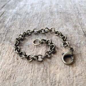 2 INCHES Antique Brass Chain Extender, Necklace Chain Extension - 5mm thick